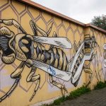 Quadraro. L'opera di street art "Il Nido di vespe" di Lucamaleonte